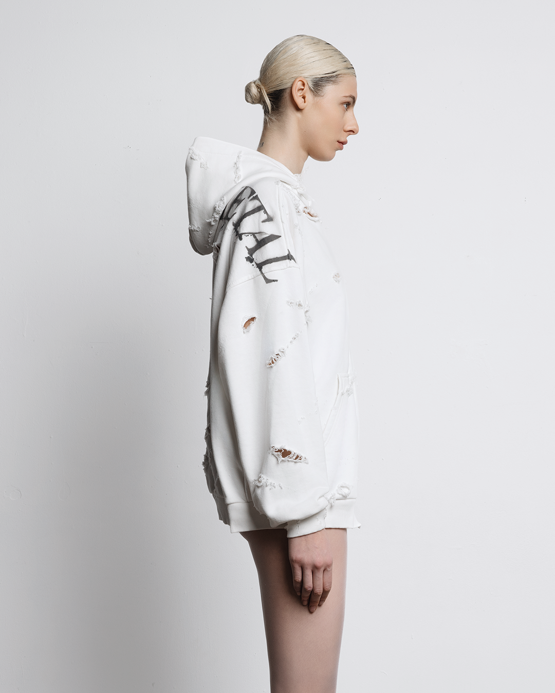 "SUPERMETAL" Zip-Up Hoodie