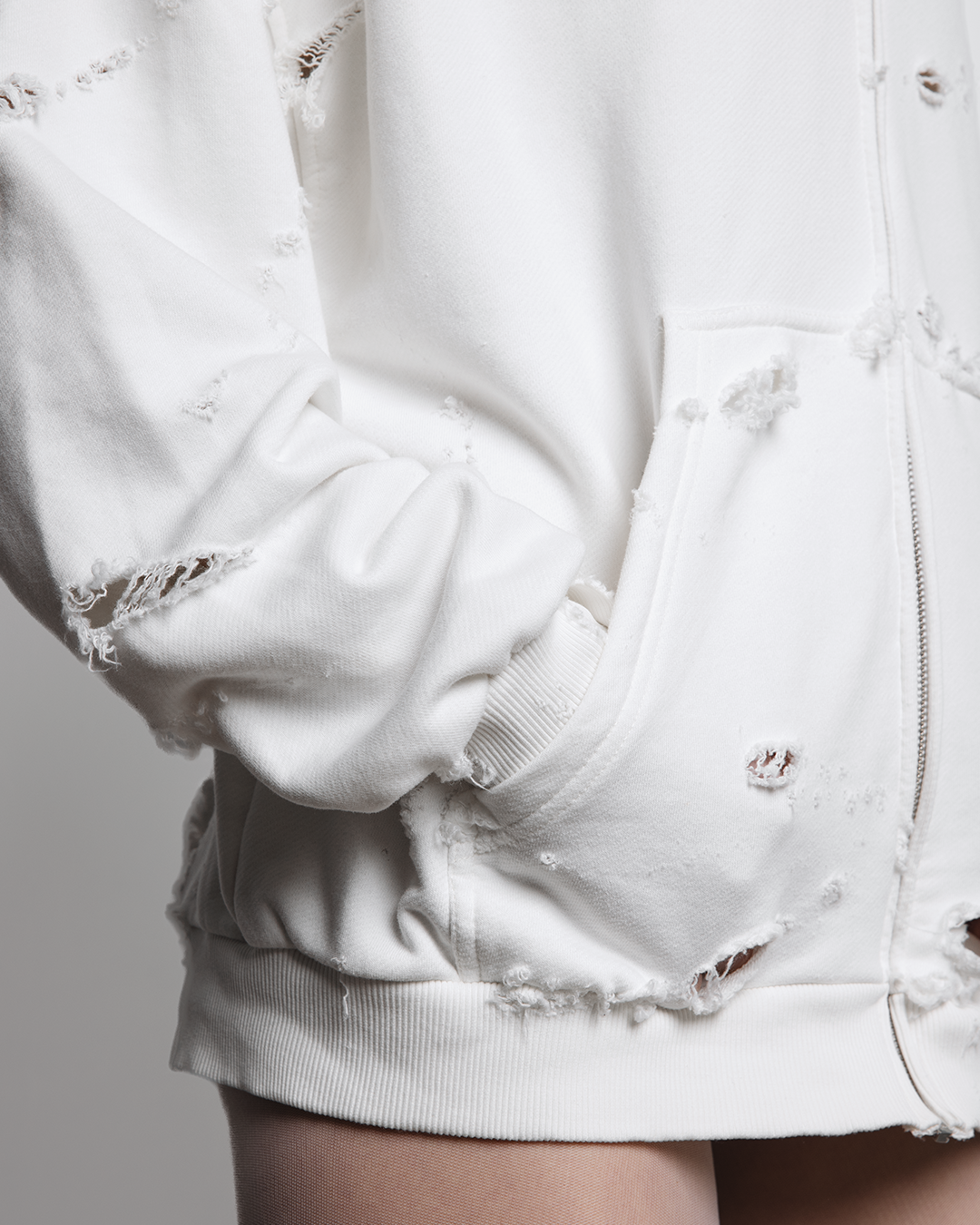 "SUPERMETAL" Zip-Up Hoodie