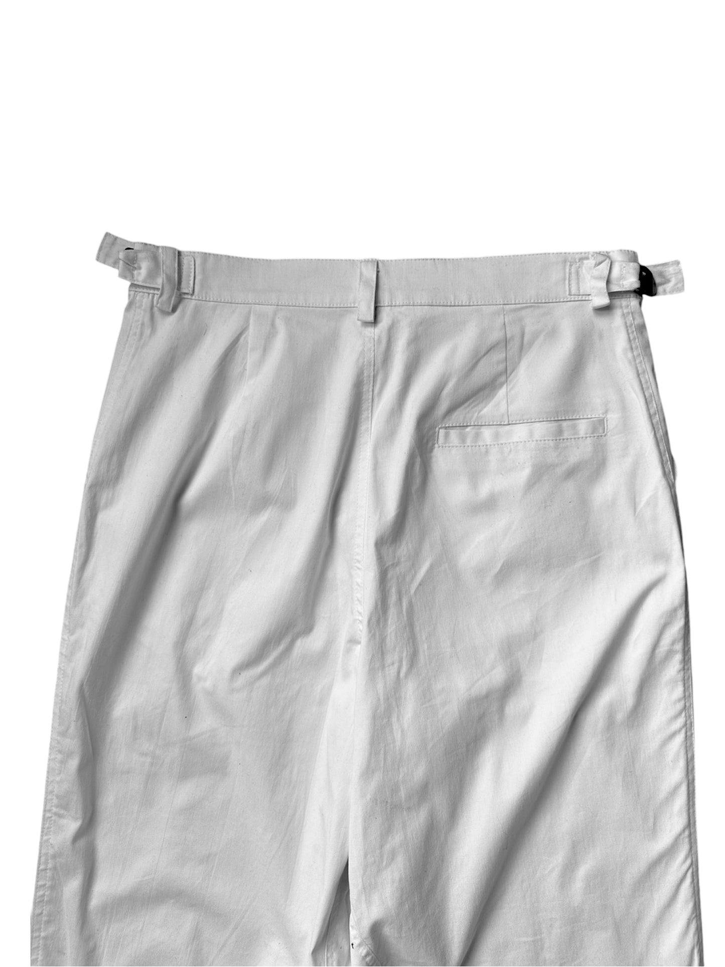 Fancy White Low Crotch Tailored Pants