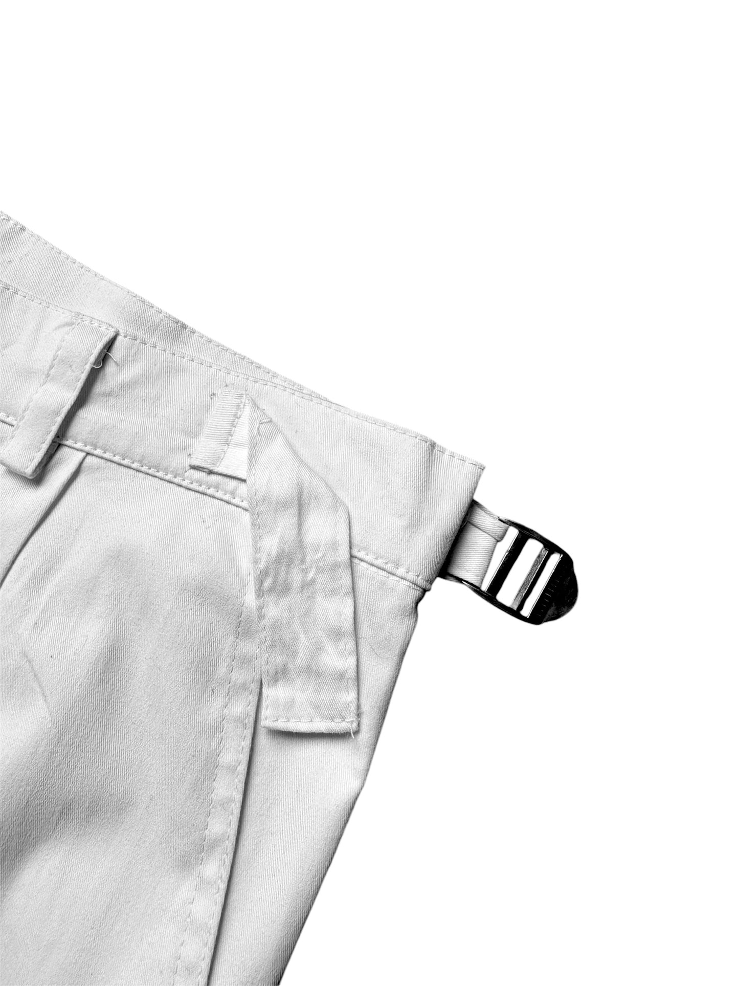 Fancy White Low Crotch Tailored Pants
