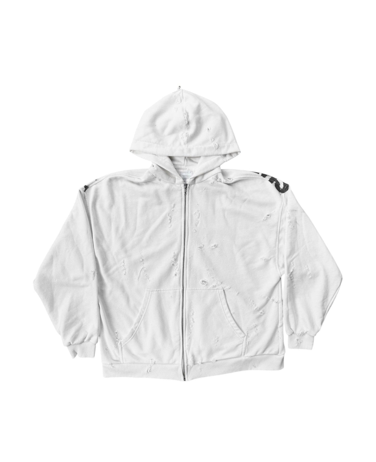 "SUPERMETAL" Zip-Up Hoodie