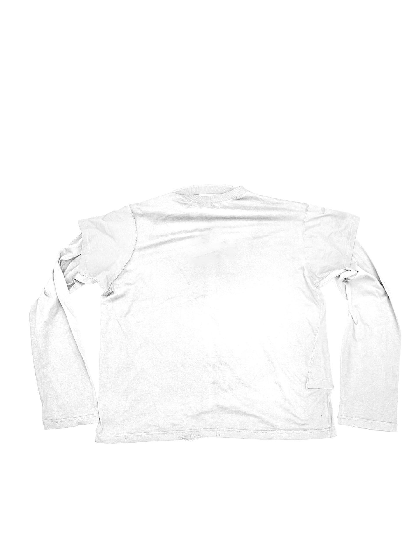 Half-printed "I'M NOT A SMOKER" White Cotton Longsleeve
