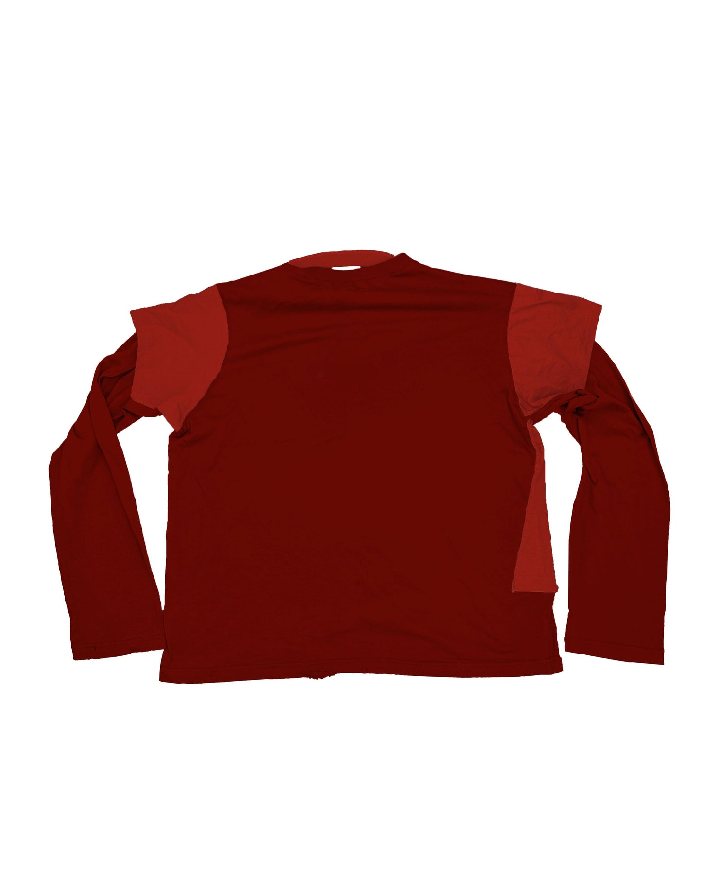 Half-printed "I'M NOT A SMOKER" Burgundy Cotton Longsleeve