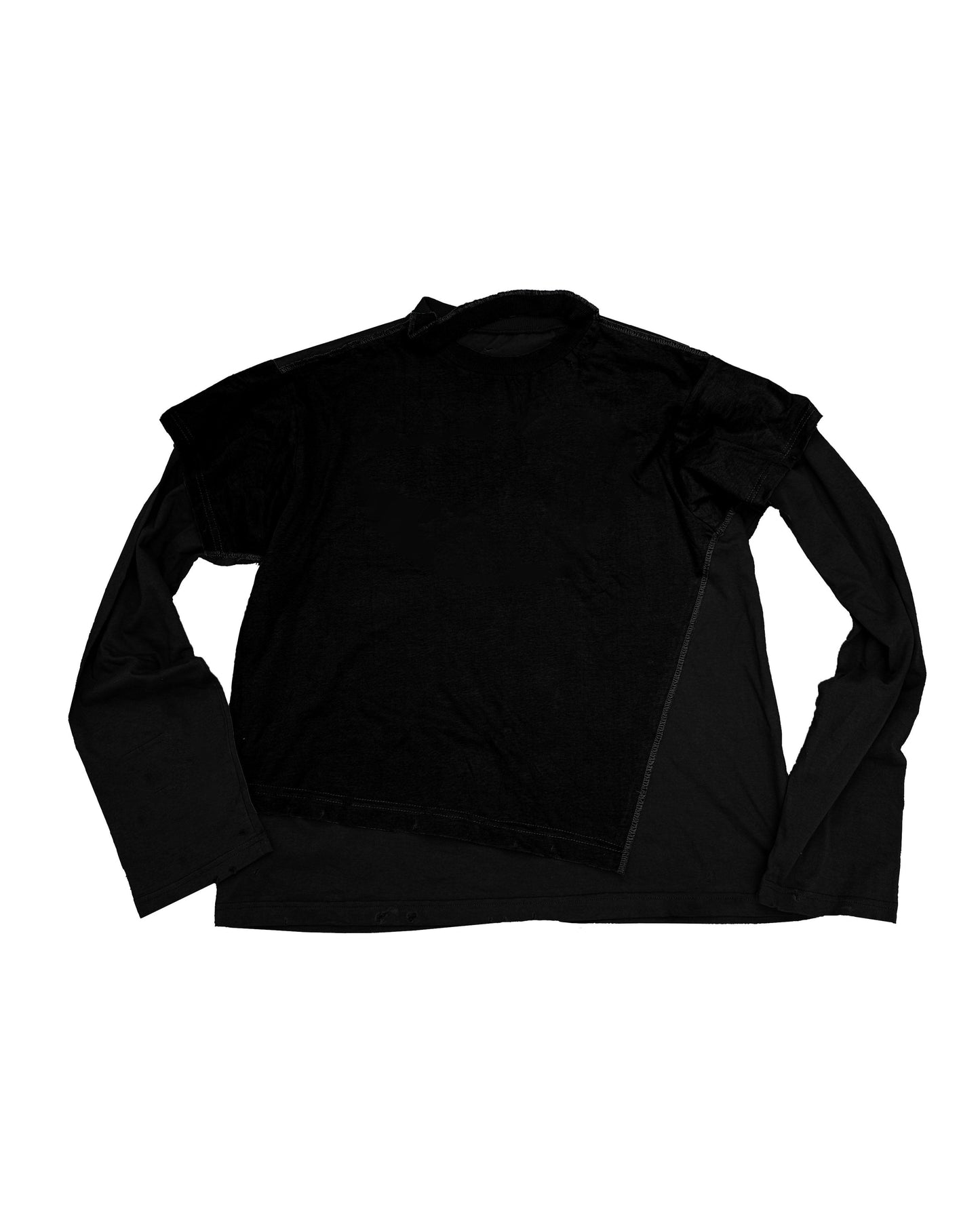 Non-printed "I'M NOT A SMOKER" Black Cotton Printed Longsleeve