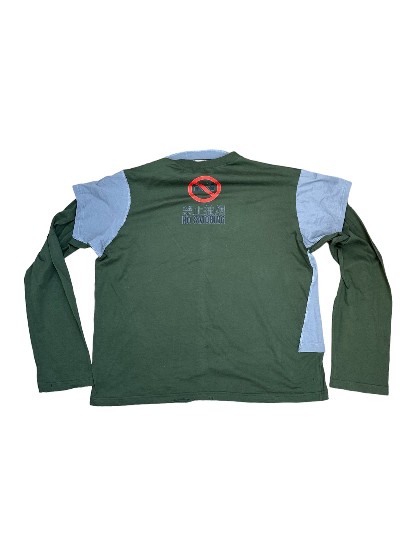 "I'M NOT A SMOKER" Khaki Cotton Printed Longsleeve