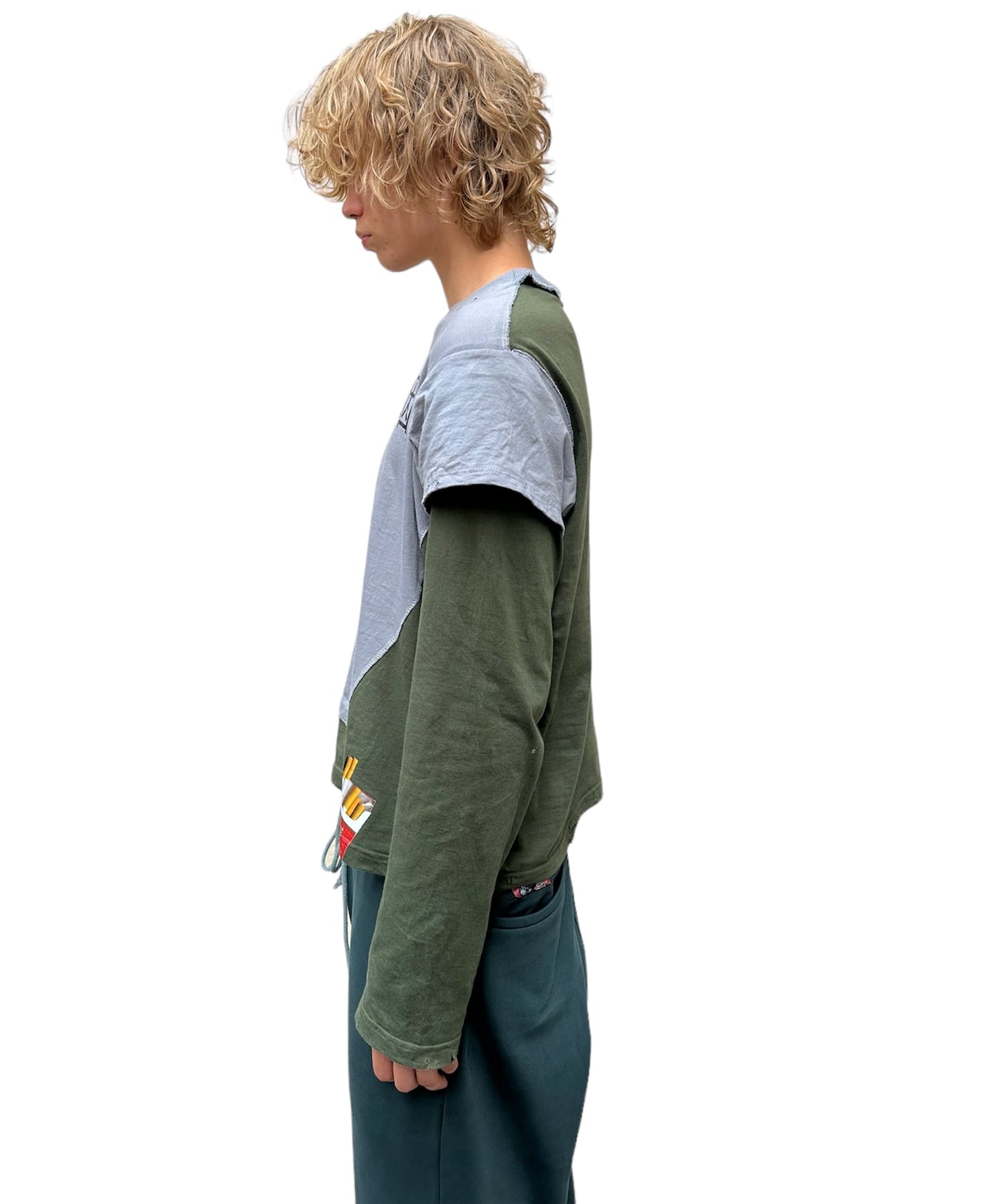 "I'M NOT A SMOKER" Khaki Cotton Printed Longsleeve