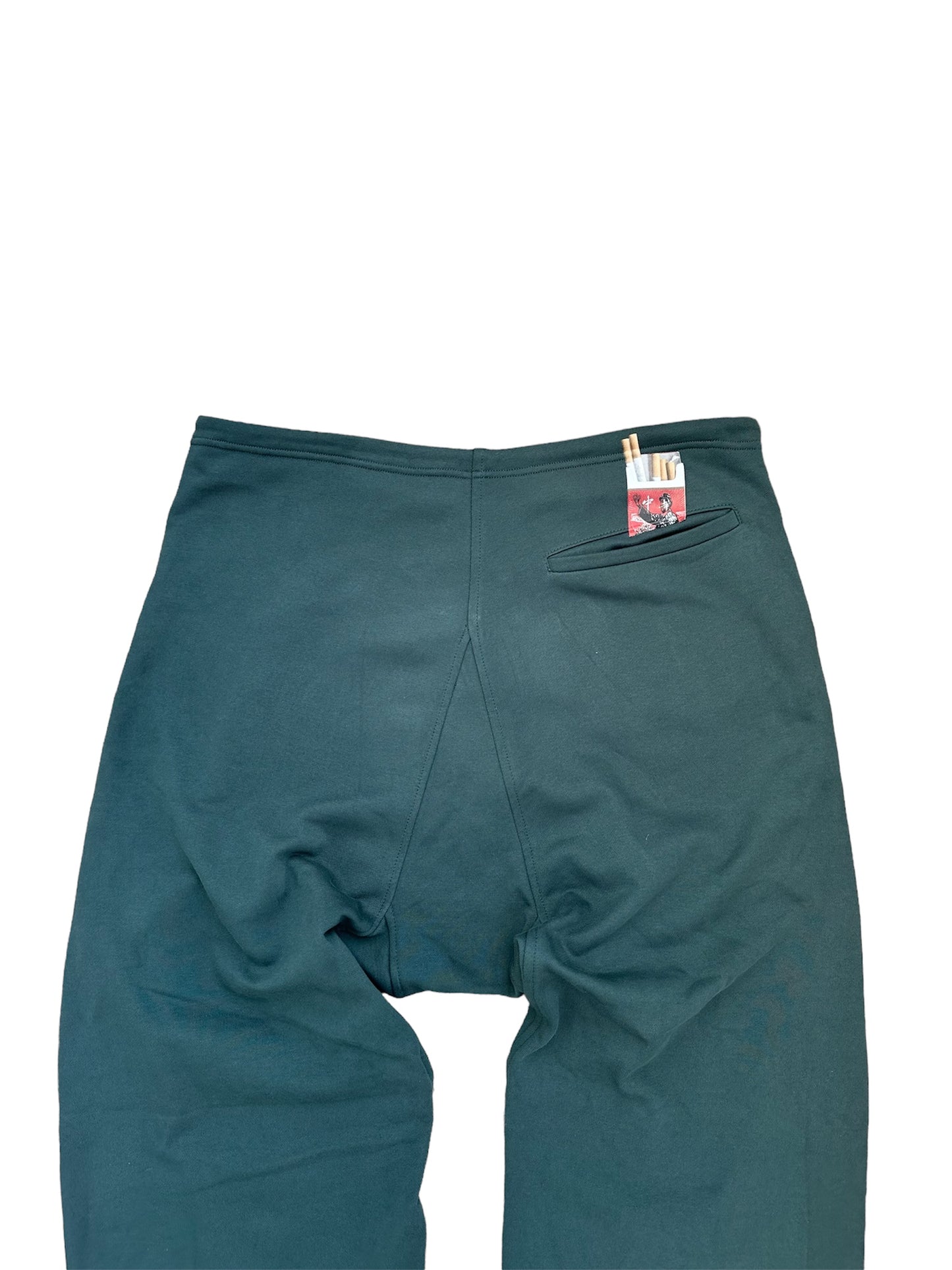"I'M NOT A SMOKER" Khaki Cotton Printed Sweatpants