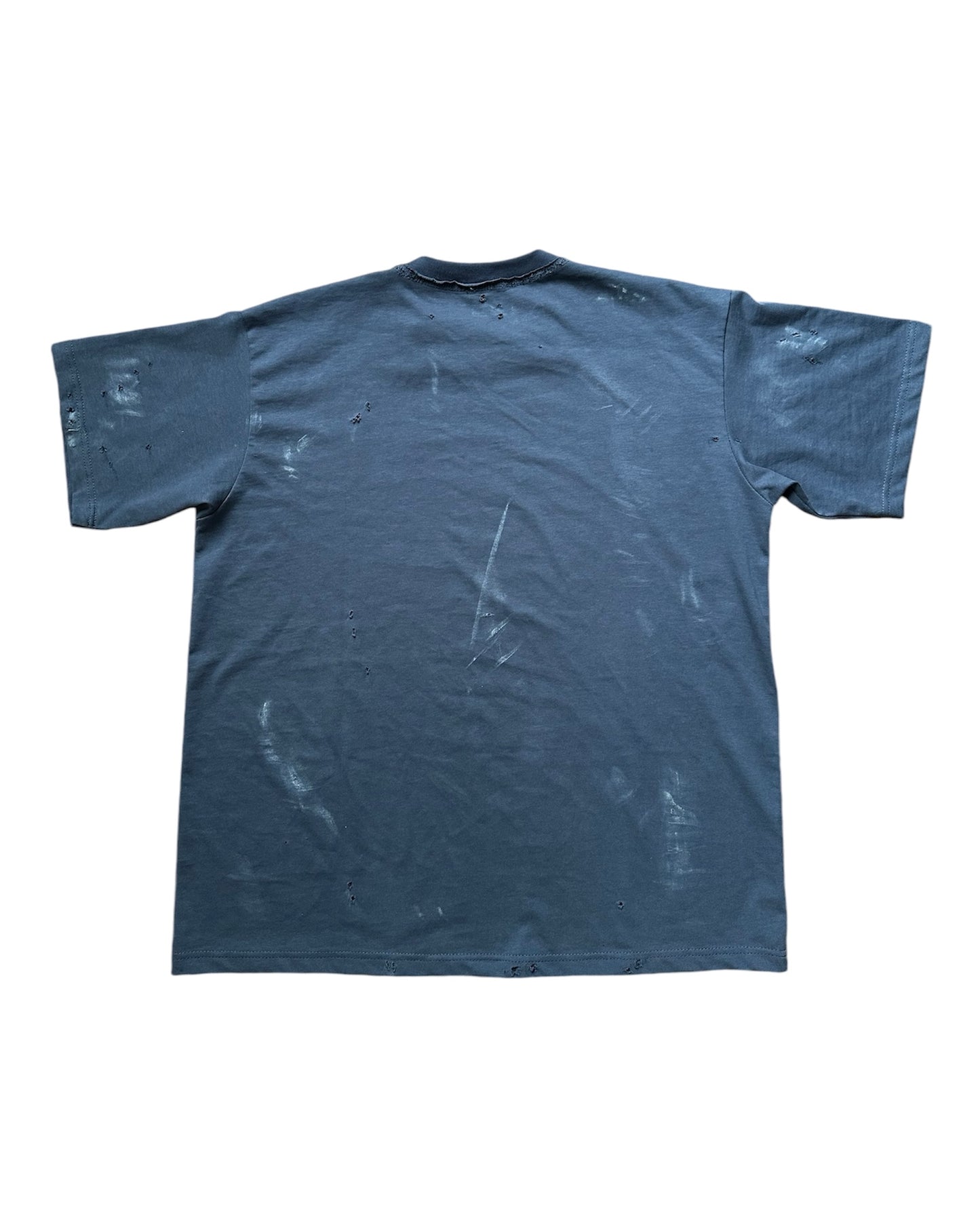ATБ Market Cotton Distressed T-shirt in Navy