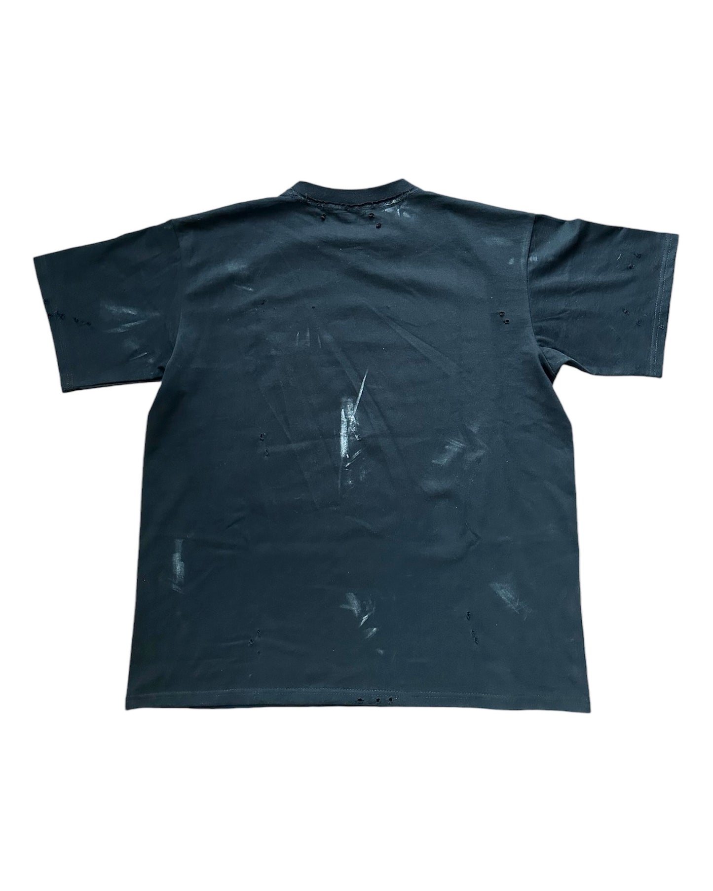ATБ Market Cotton Distressed T-shirt in Black
