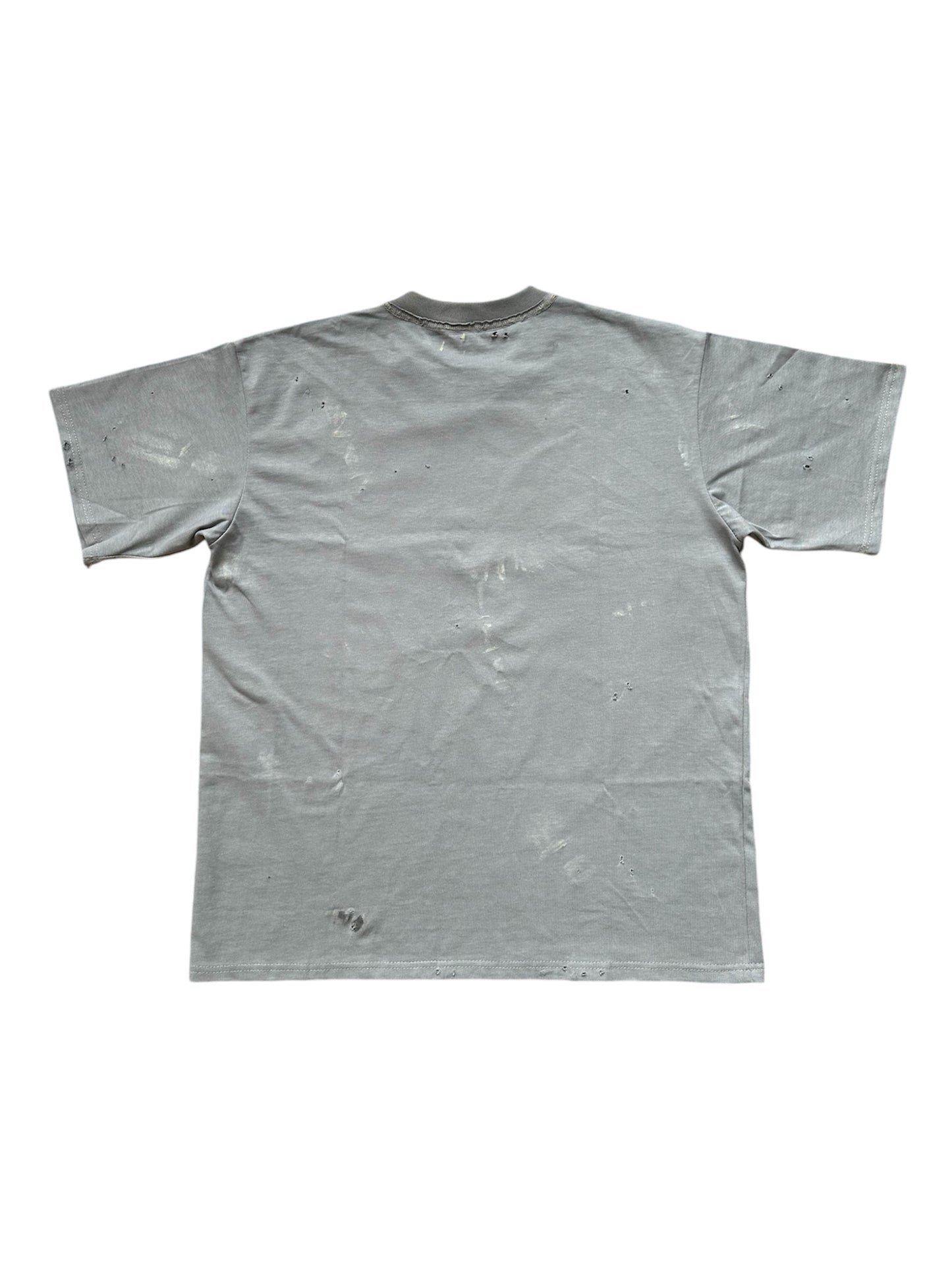 ATБ Market Cotton Distressed T-shirt in Grey