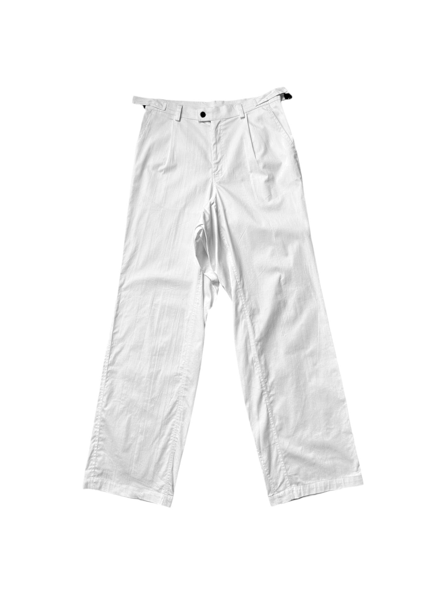 Fancy White Low Crotch Tailored Pants