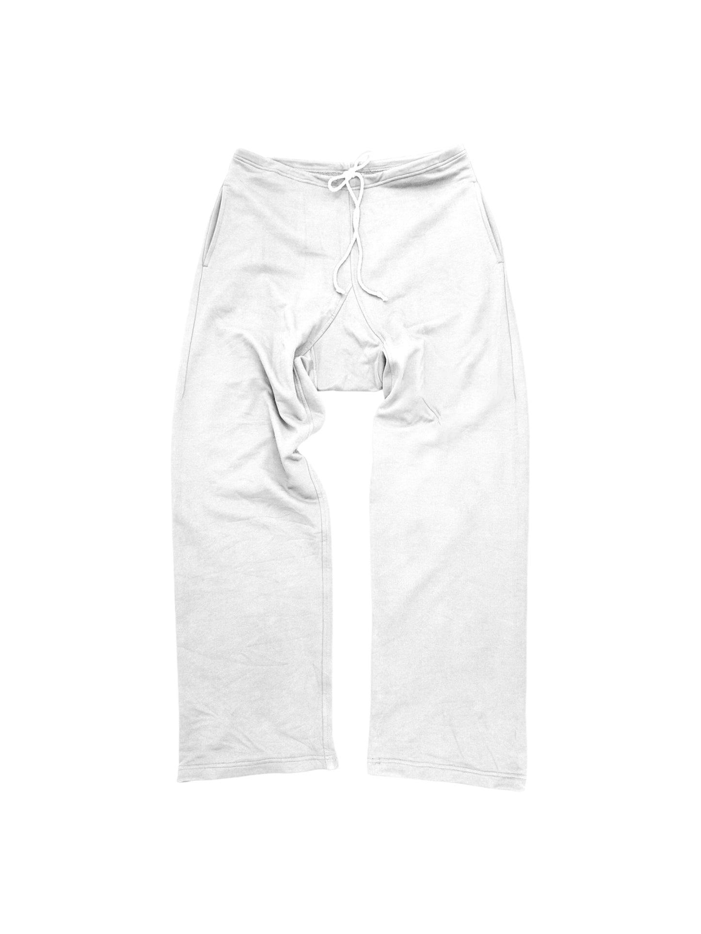 Non-printed "I'M NOT A SMOKER" White Cotton Sweatpants