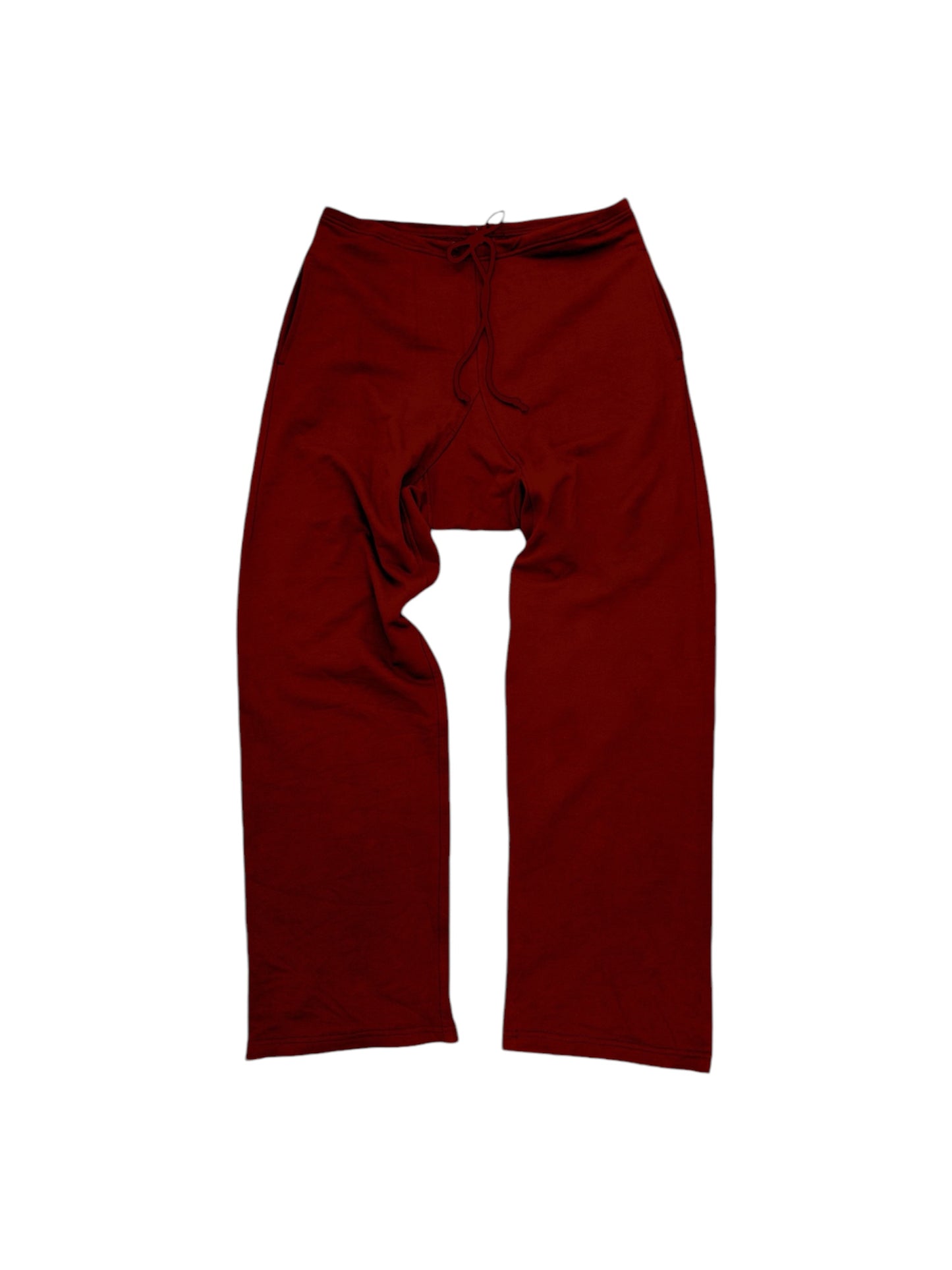 Non-printed "I'M NOT A SMOKER"Burgundy Cotton Sweatpants