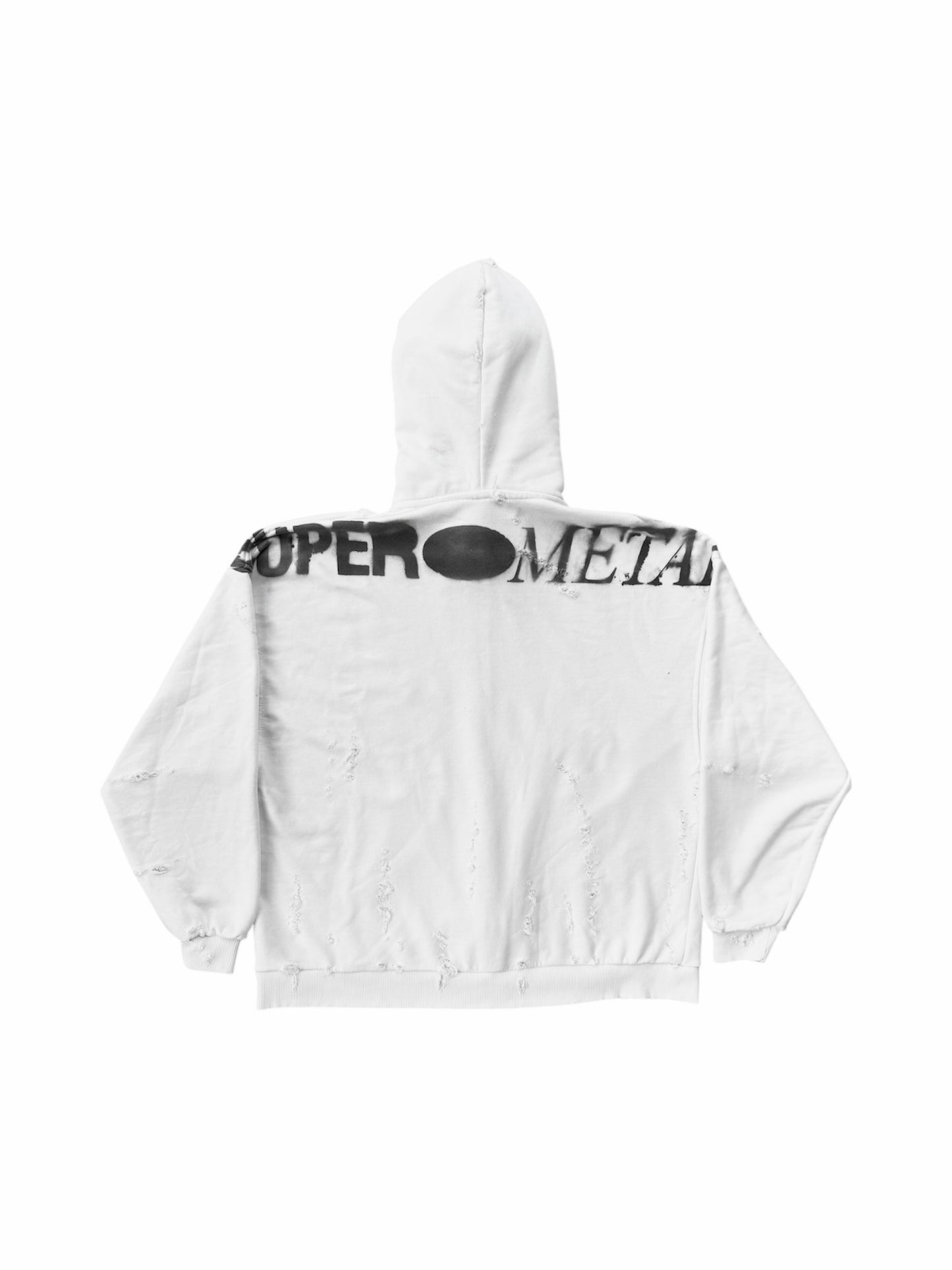 "SUPERMETAL" Zip-Up Hoodie