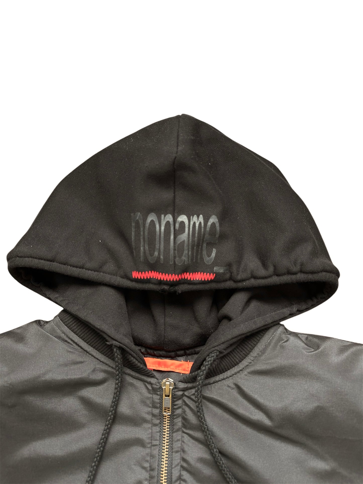 Hooded Bomber Jacket in Black