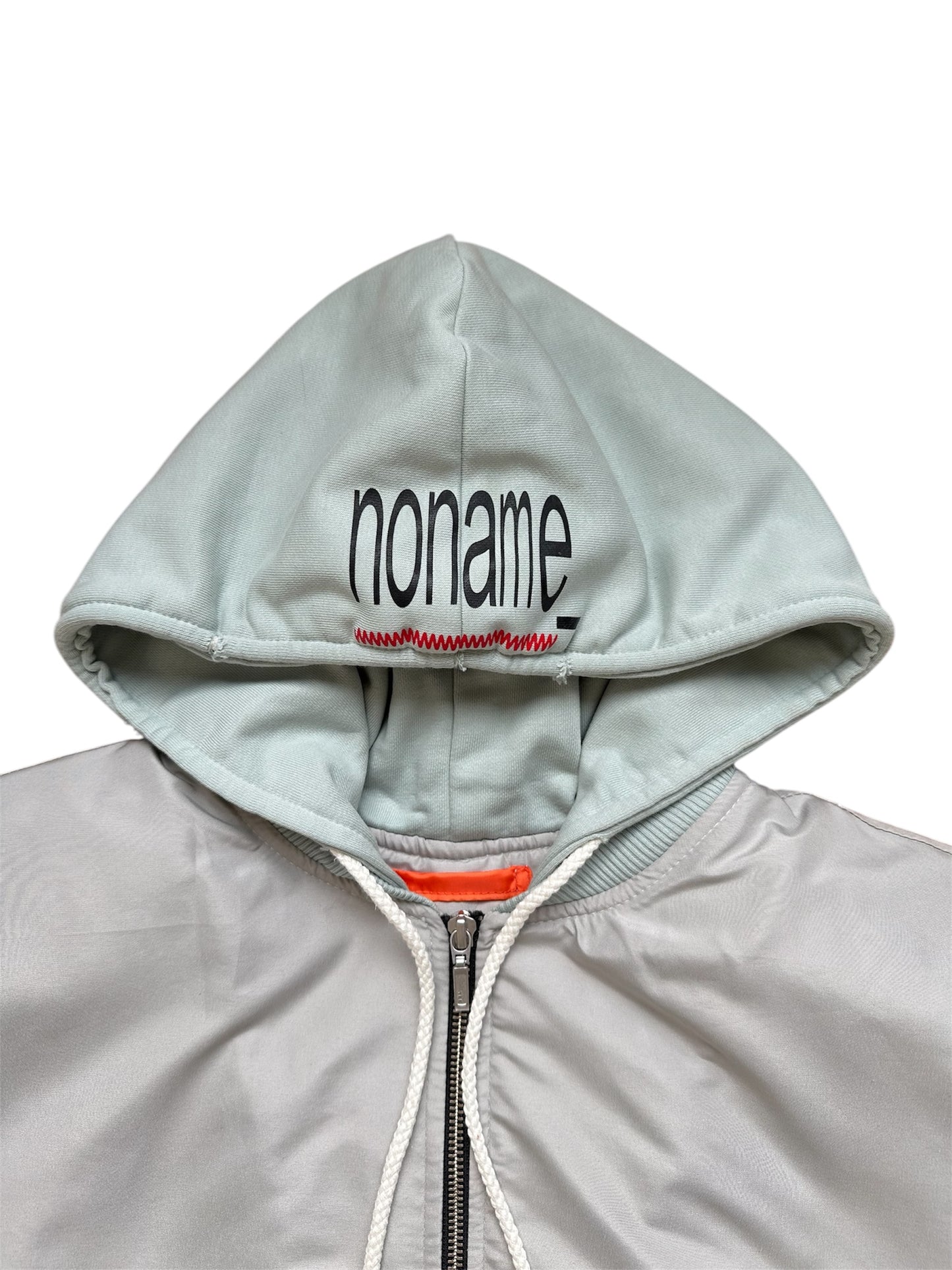 Hooded Bomber Jacket in Turquoise/Mint