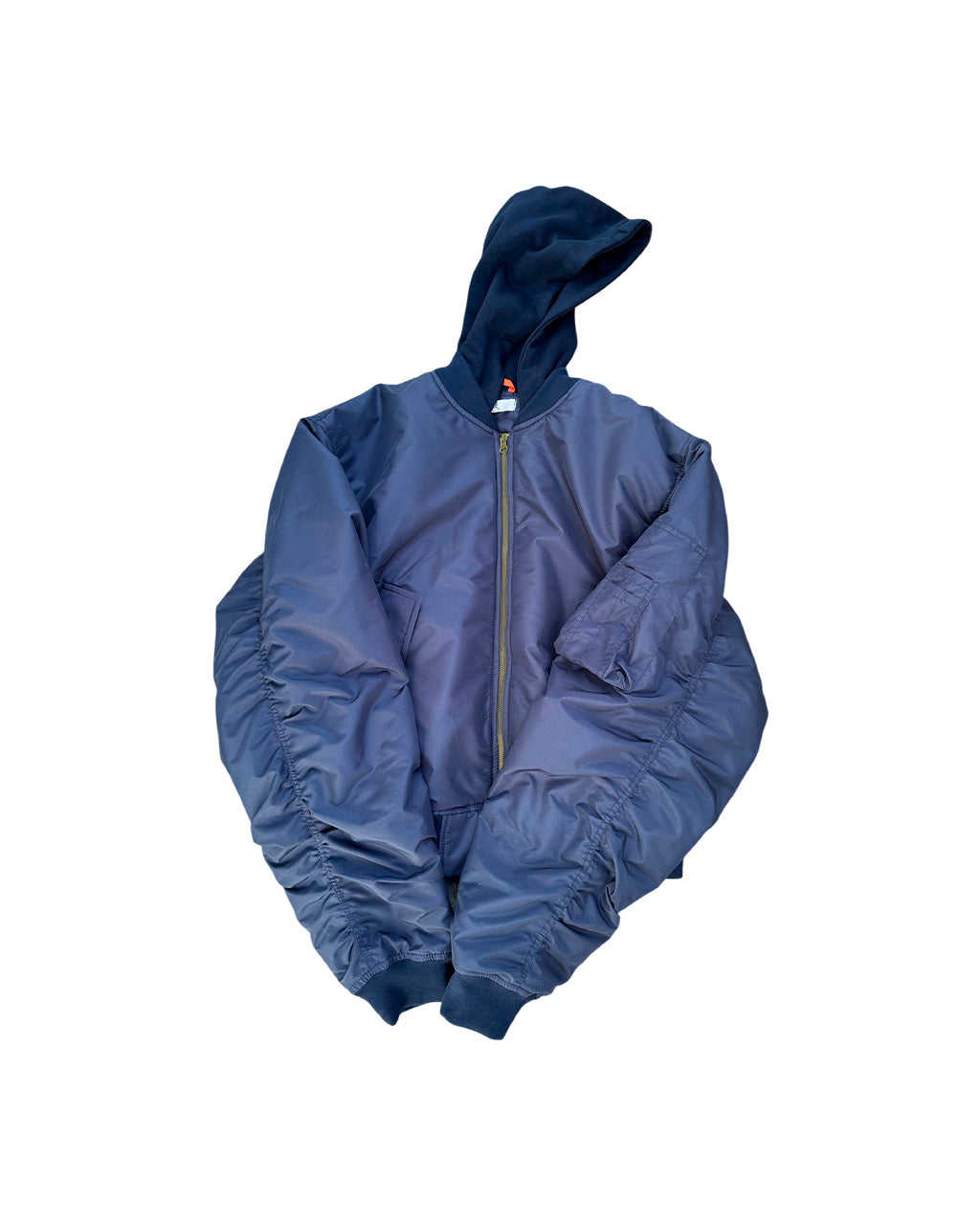 Hooded Navy Bomber Jacket – Noname_264781