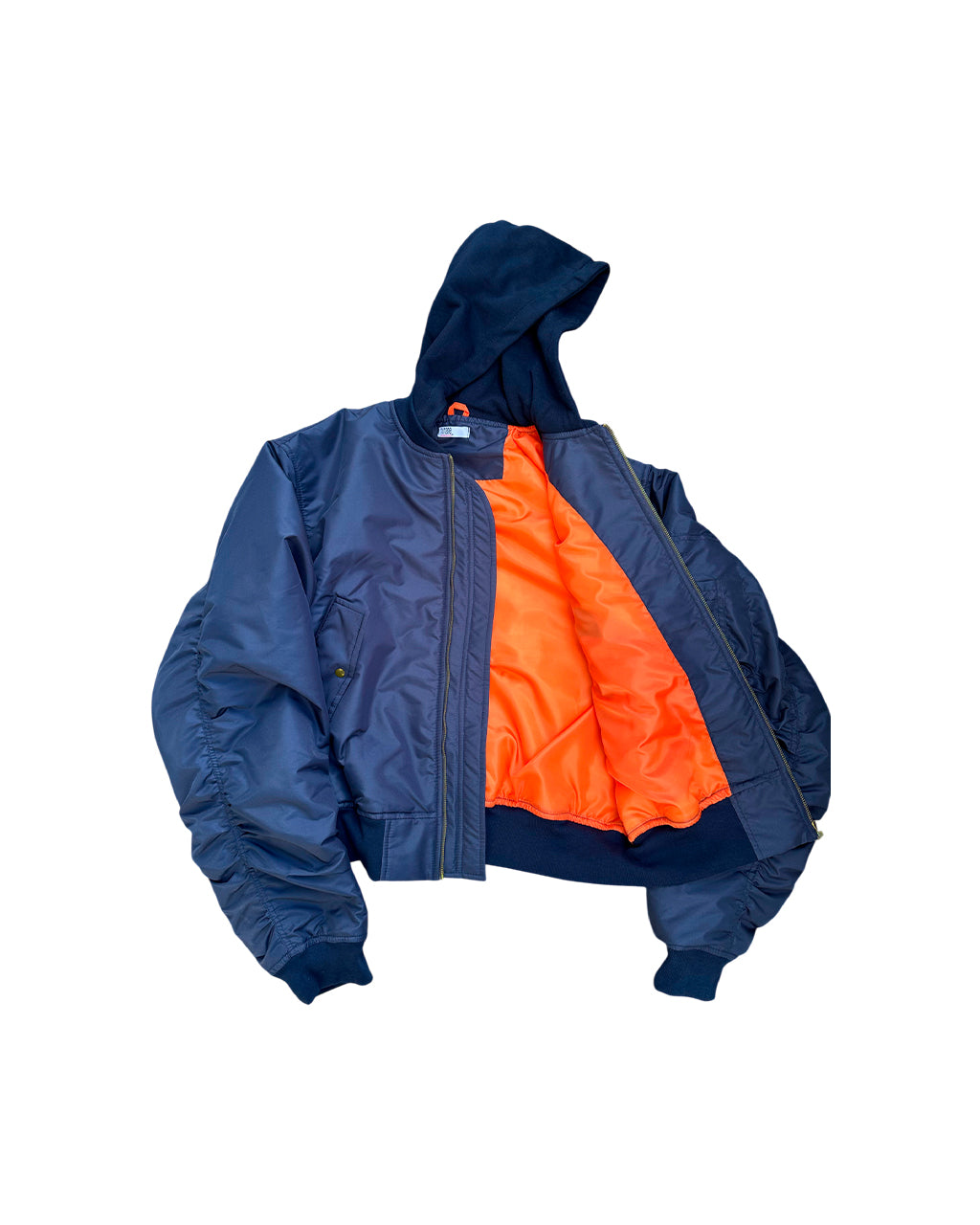 Hooded Navy Bomber Jacket – Noname_264781