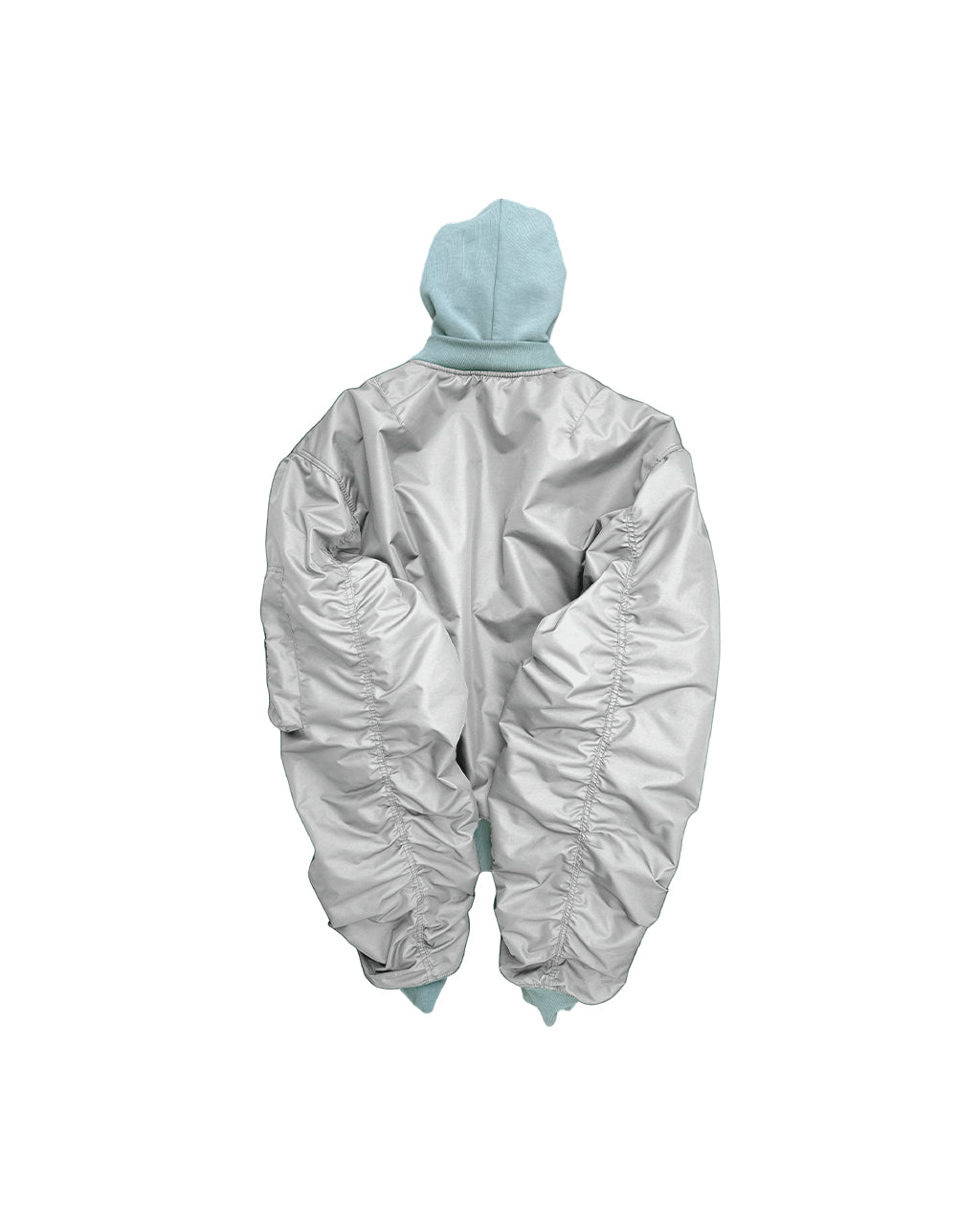 Hooded Turquoise Bomber Jacket