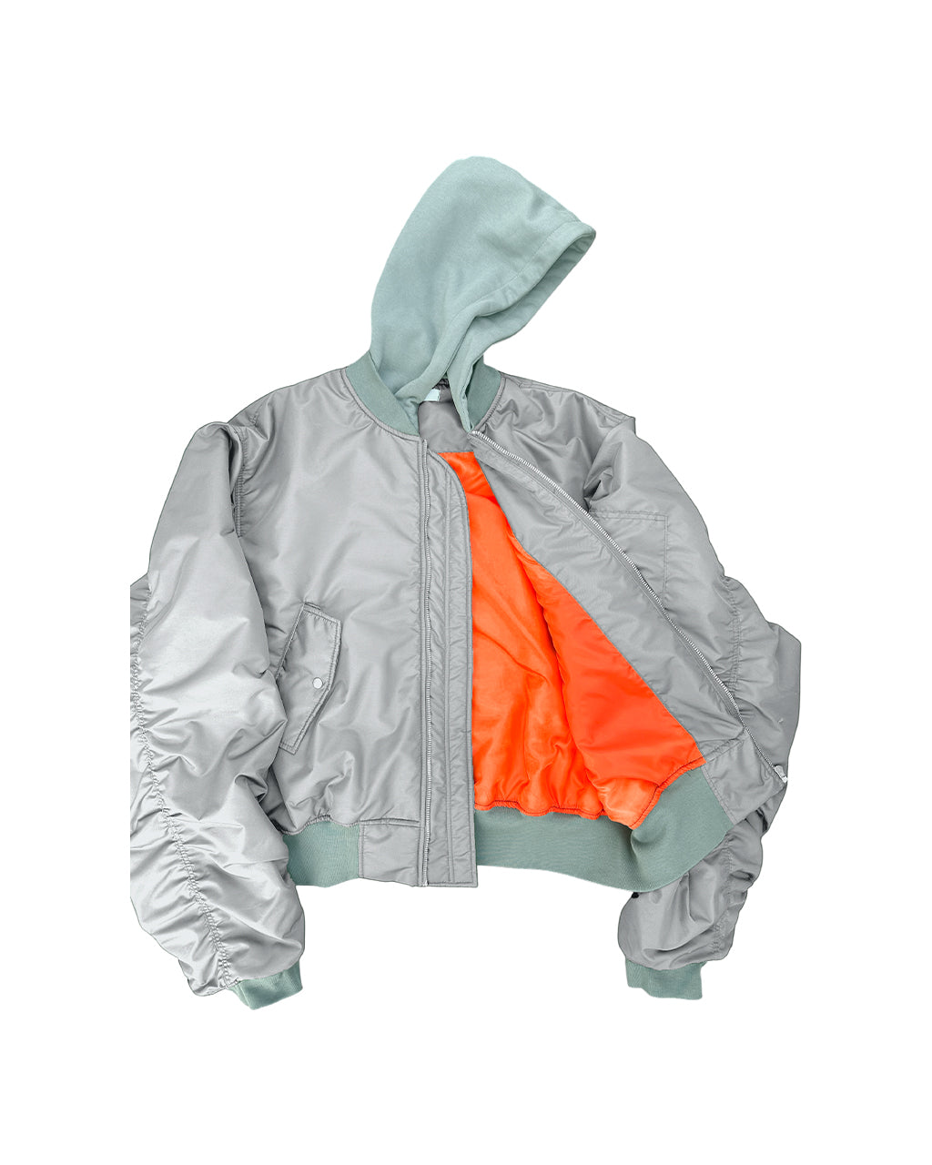 Hooded Turquoise Bomber Jacket